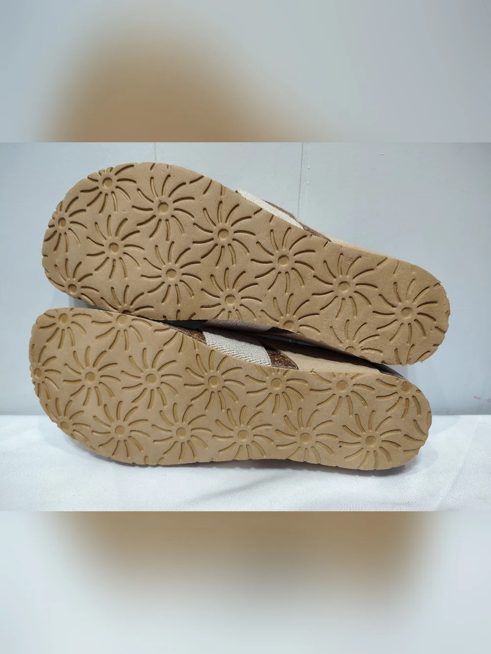 Bio Natura Italy Leather Thong Sandals Size 40 US 9 Cork Footbed Comfort Slide - Picture 6 of 7